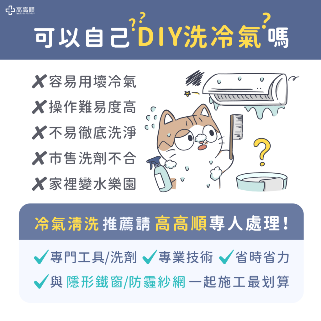 冷氣清洗DIY缺點多，推薦專業冷氣清洗較乾淨也不容易損壞冷氣